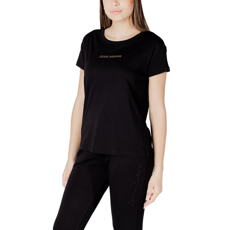 Armani Exchange Black Cotton T-Shirt - Model XW000534 AF10359