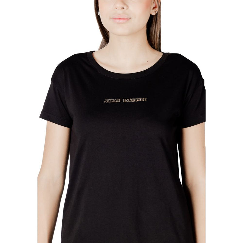 Armani Exchange Black Cotton T-Shirt - Model XW000534 AF10359