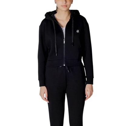 Armani Exchange zwarte katoenen hoodie