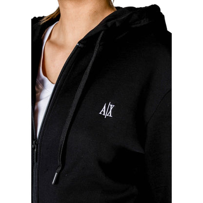 Armani Exchange zwarte katoenen hoodie