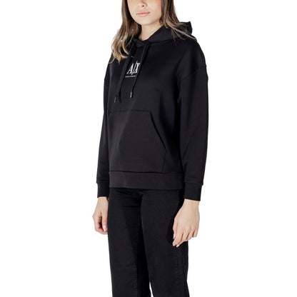 Armani Exchange zwarte katoenen hoodie