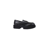 Armani Exchange Black Leather Platform Shoes for Women
