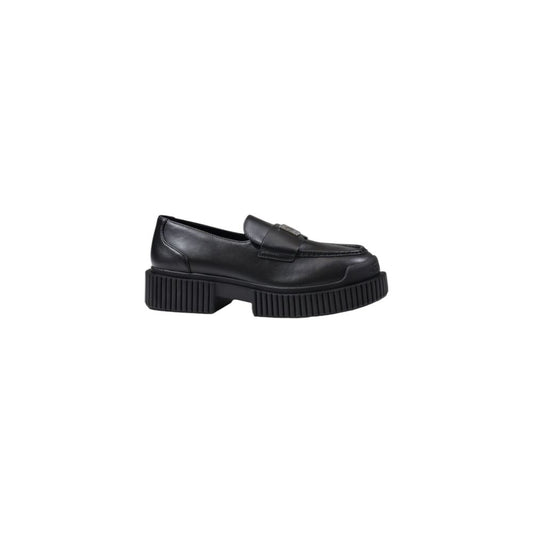 Armani Exchange Zwarte Lederen Platform