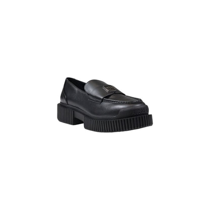 Armani Exchange Zwarte Lederen Platform