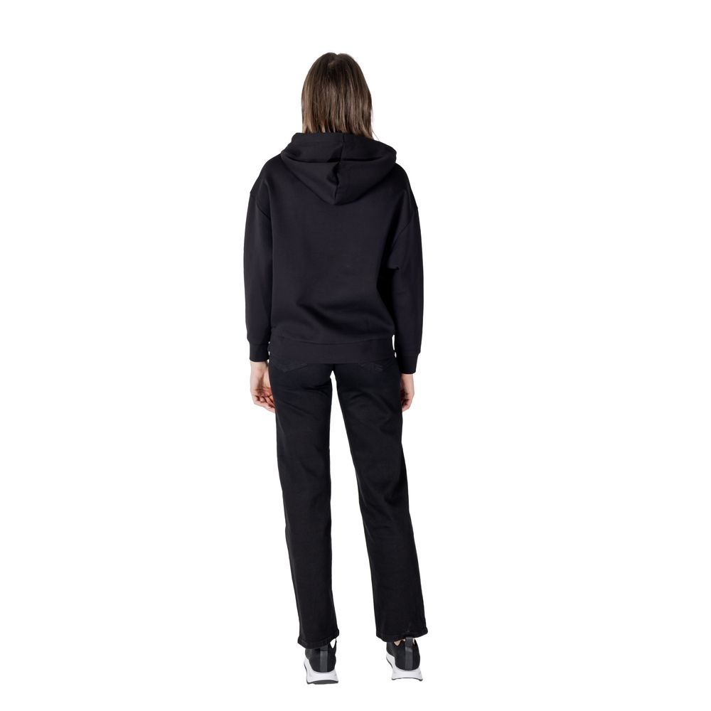 Armani Exchange zwarte katoenen hoodie