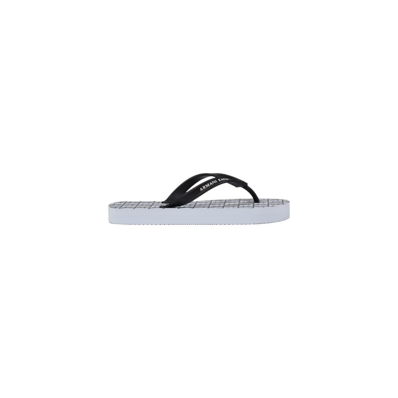Armani Exchange Women's White Rubber Flip-Flop Sandals