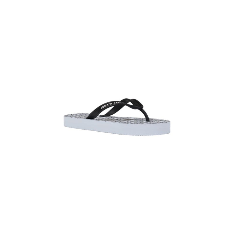 Armani Exchange Women's White Rubber Flip-Flop Sandals