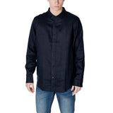 Chemise en lin bleu Armani Exchange