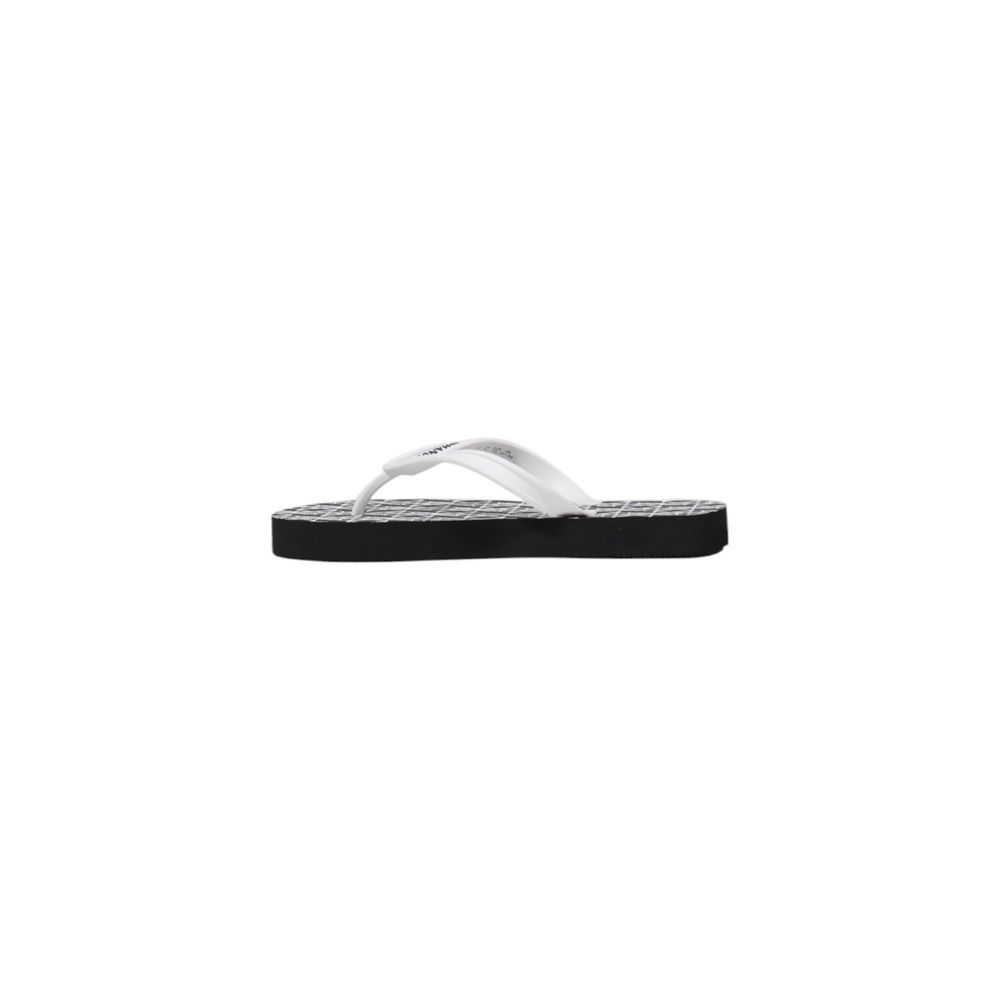 Armani Exchange Zwarte en Witte Rubberen Flip-Flop Sandalen