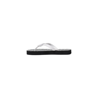 Armani Exchange Zwarte en Witte Rubberen Flip-Flop Sandalen