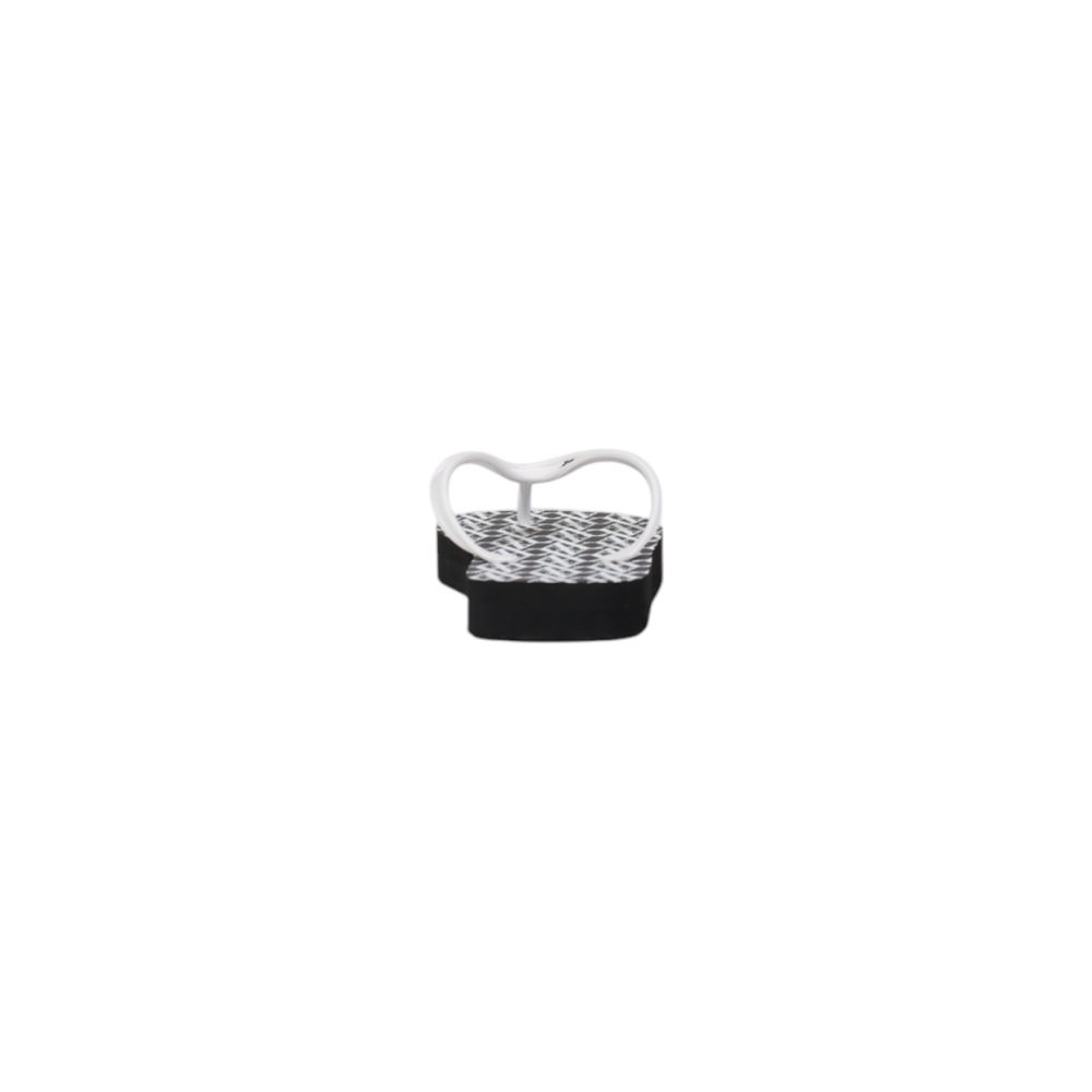 Armani Exchange Zwarte en Witte Rubberen Flip-Flop Sandalen