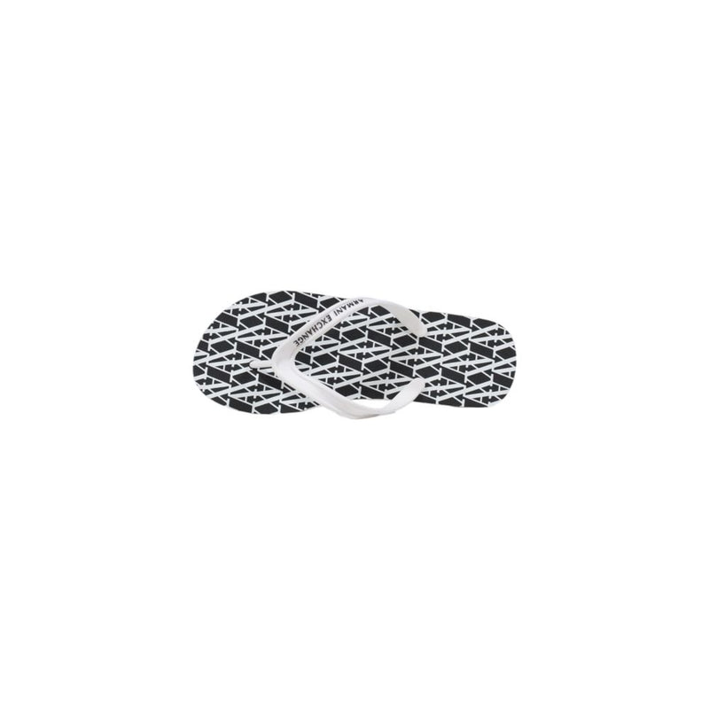 Armani Exchange Black And White Rubber Flip-Flop Sandal