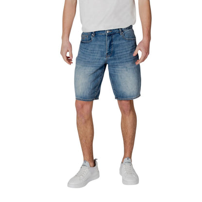 Short Bermuda en polyester bleu Armani Exchange