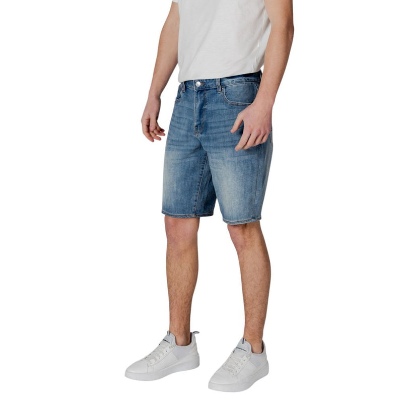 Armani Exchange Blue Polyester Bermuda