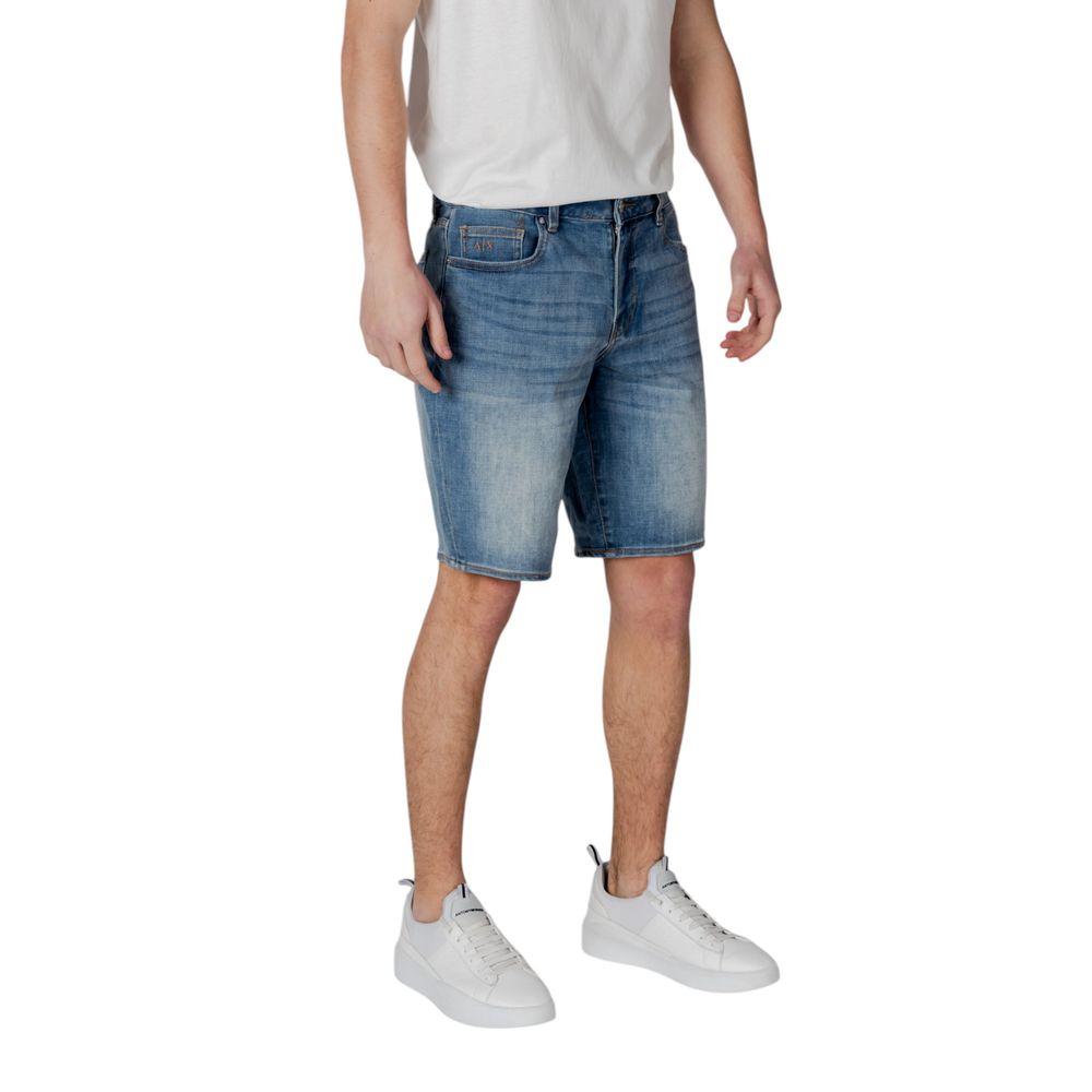 Short Bermuda en polyester bleu Armani Exchange
