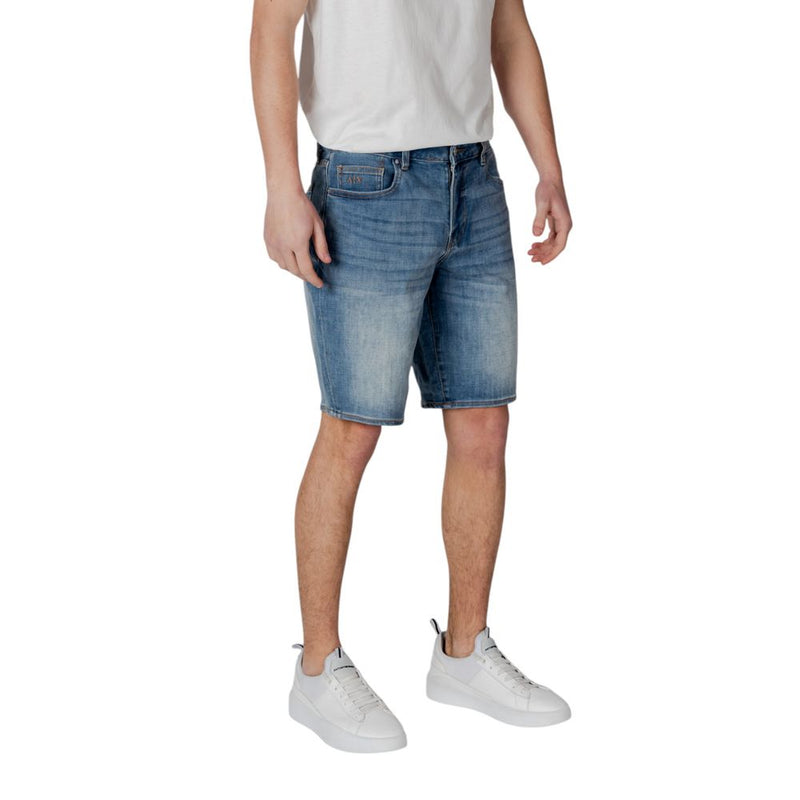 Armani Exchange Blue Polyester Bermuda