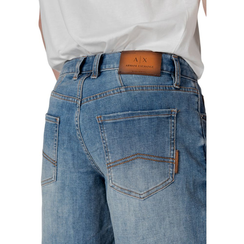 Armani Exchange Blue Polyester Bermuda
