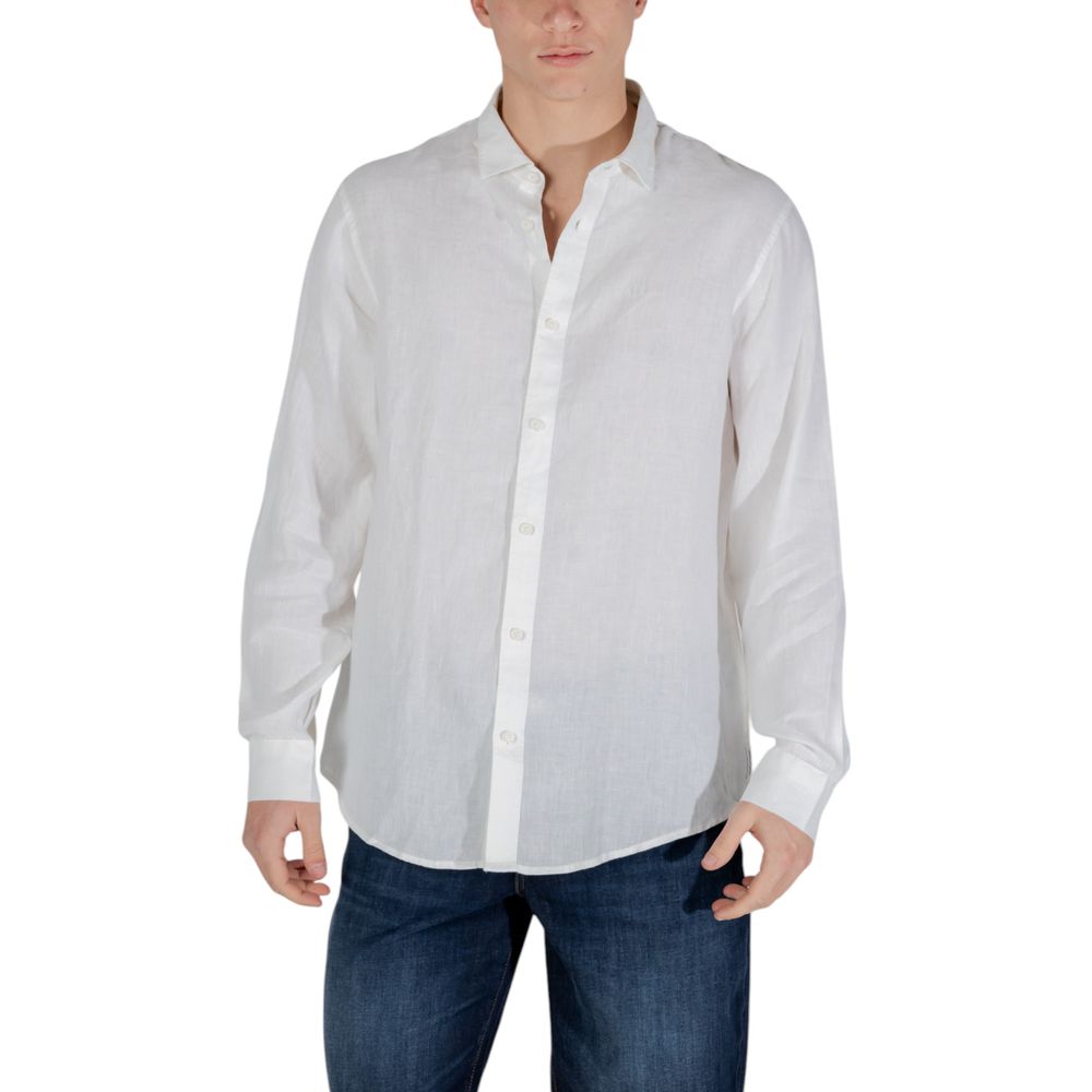 Chemise en lin blanc Armani Exchange