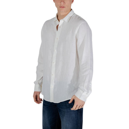 Chemise en lin blanc Armani Exchange