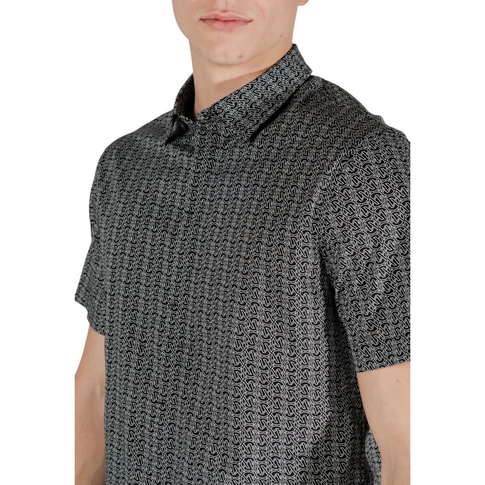 Short à manches courtes en coton noir Armani Exchange