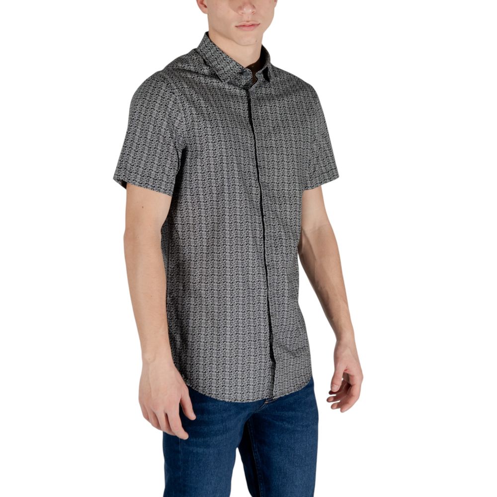 Short à manches courtes en coton noir Armani Exchange