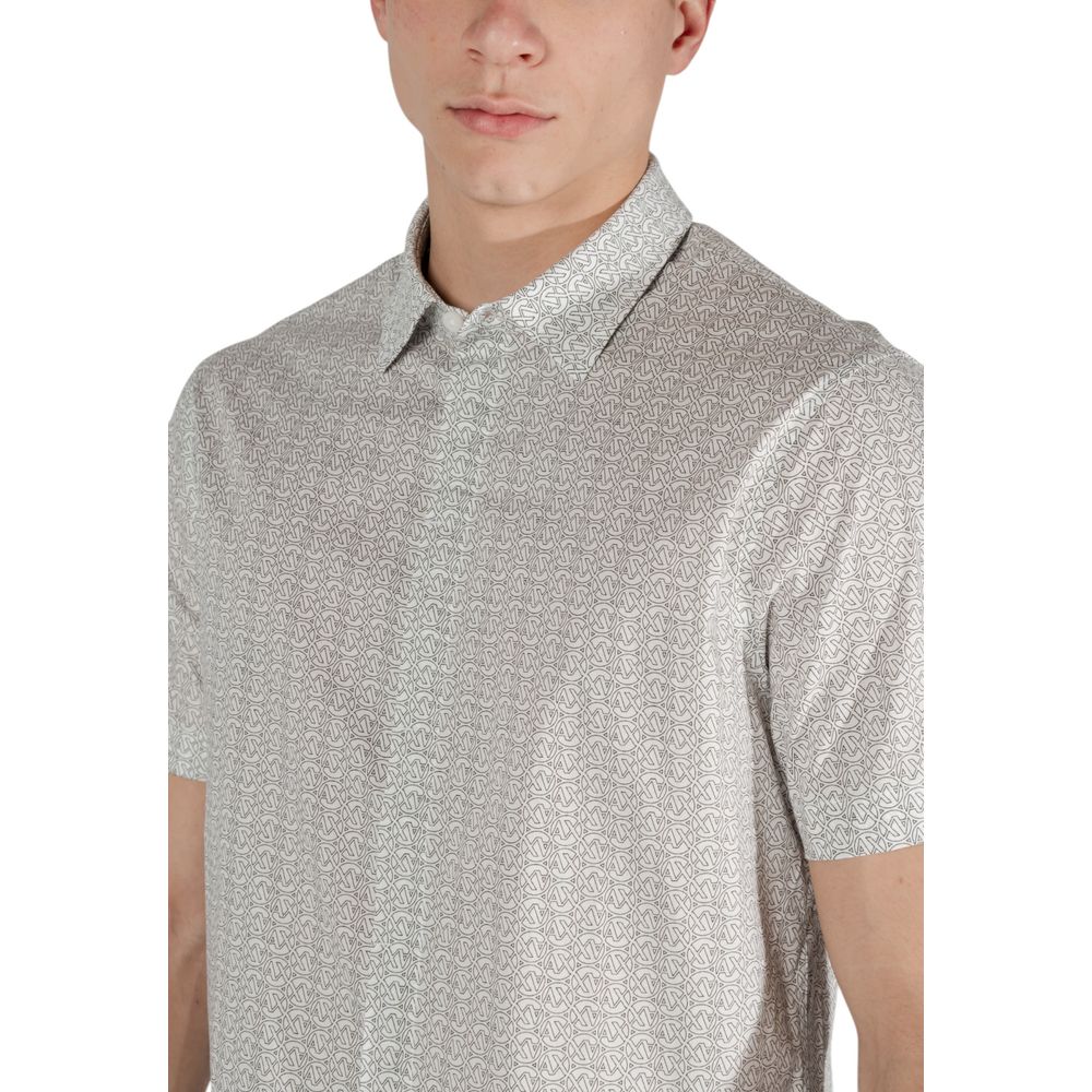 Short à manches courtes en coton crème Armani Exchange
