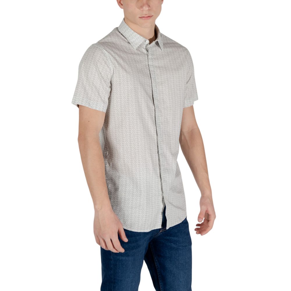 Short à manches courtes en coton crème Armani Exchange