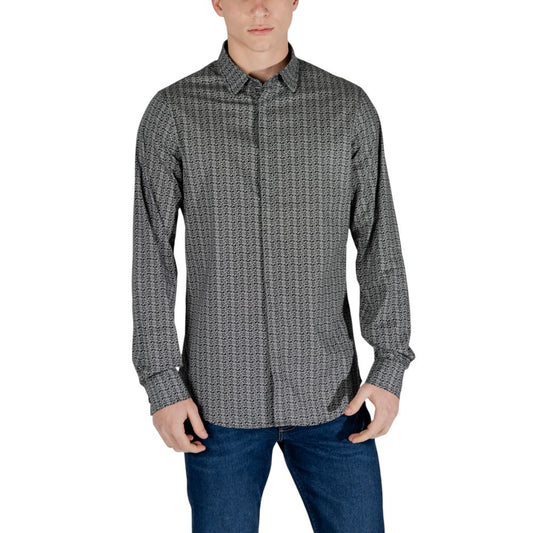 Armani Exchange zwart katoenen overhemd