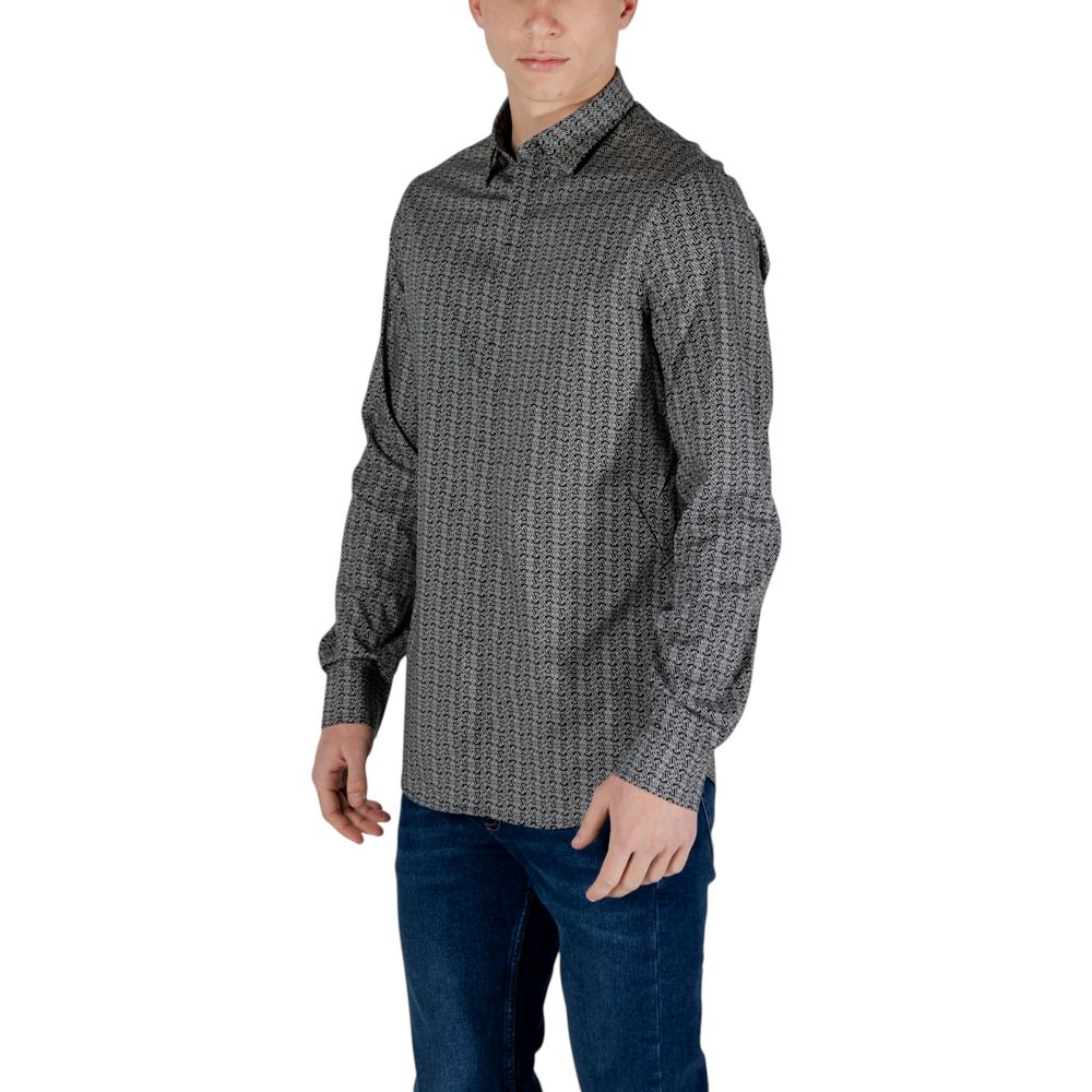 Chemise en coton noir Armani Exchange