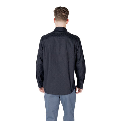 Armani Exchange blauw katoenen overhemd