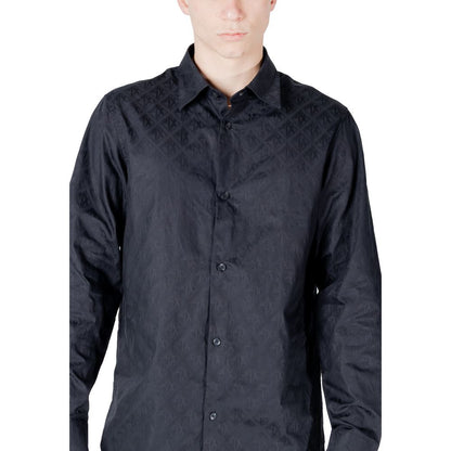 Armani Exchange blauw katoenen overhemd