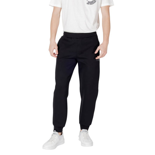 Zwarte katoenen joggingbroek van Armani Exchange, geschikt voor sport.