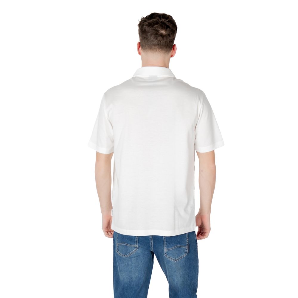Polo en coton blanc Armani Exchange