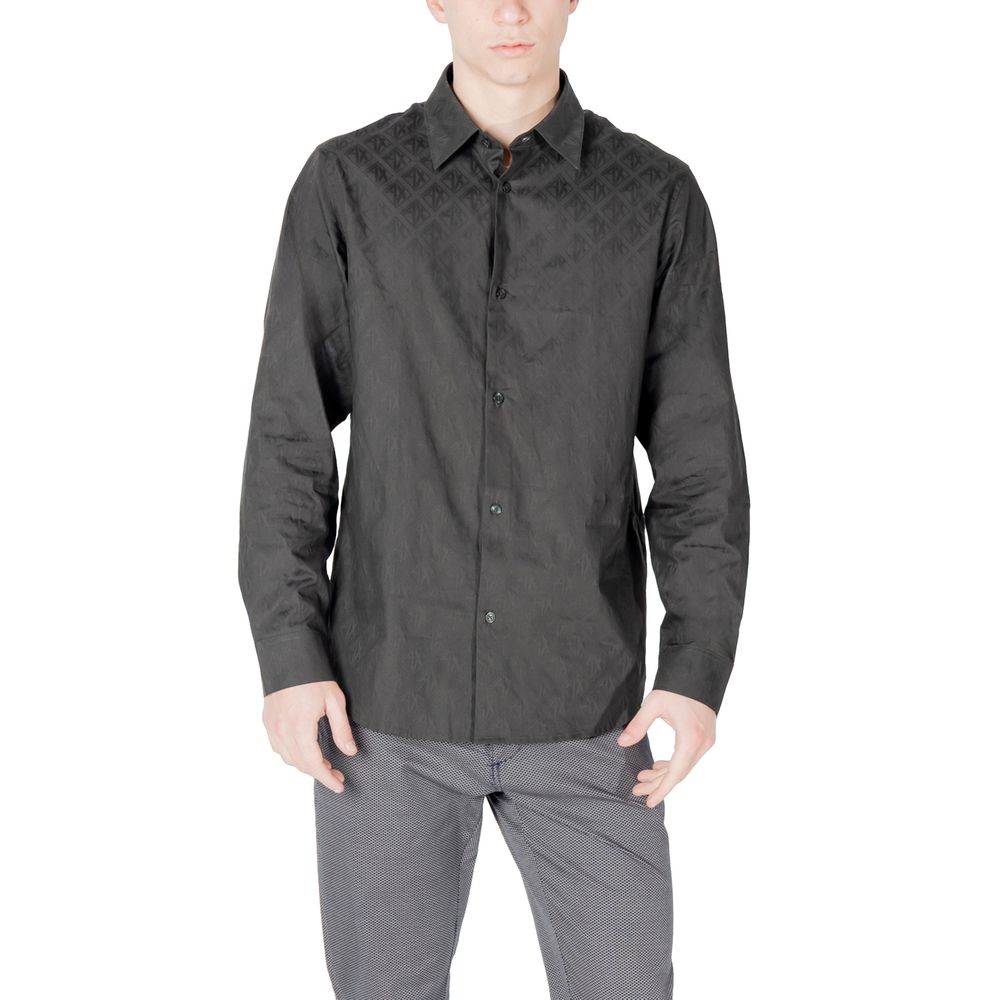 Armani Exchange zwart katoenen overhemd
