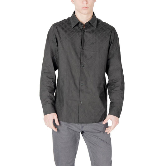 Armani Exchange zwart katoenen overhemd