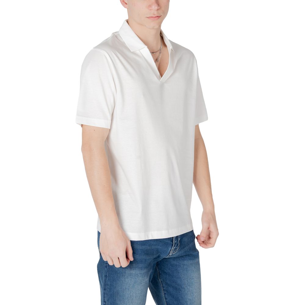 Polo en coton blanc Armani Exchange