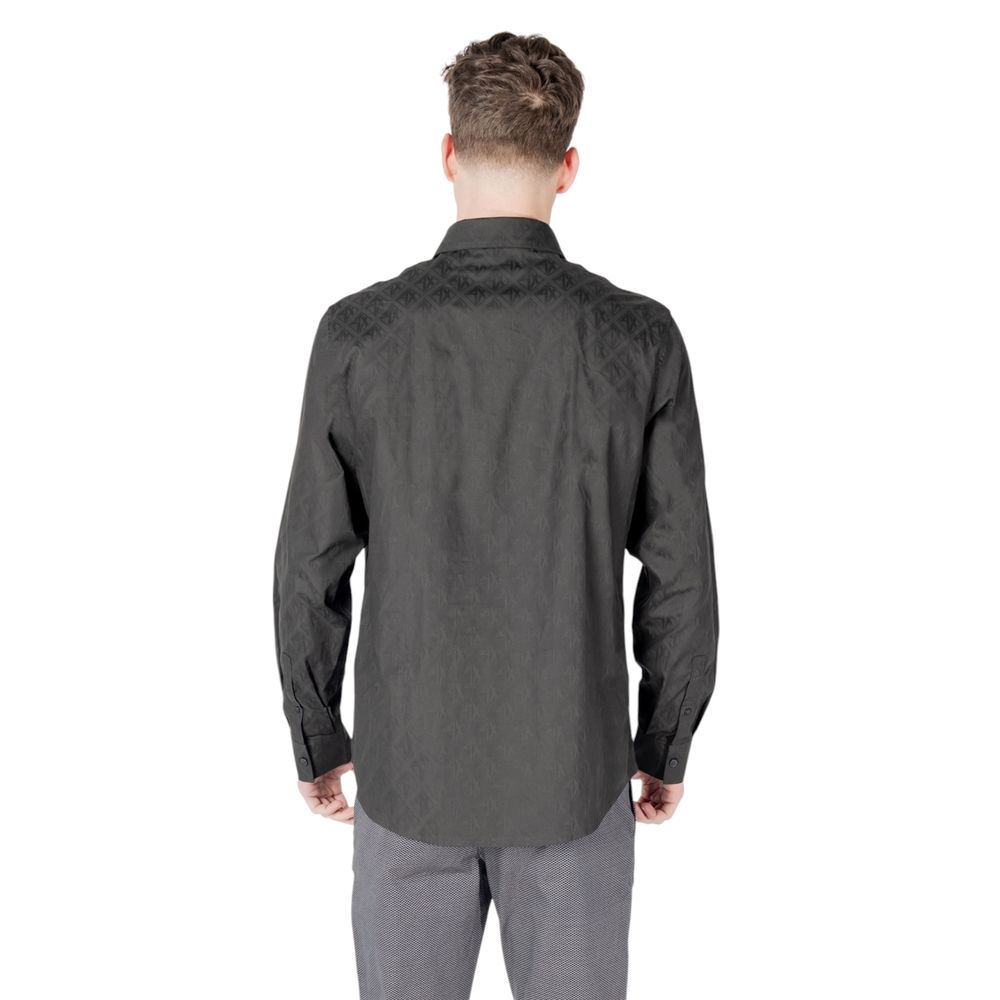 Armani Exchange zwart katoenen overhemd