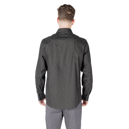 Armani Exchange zwart katoenen overhemd