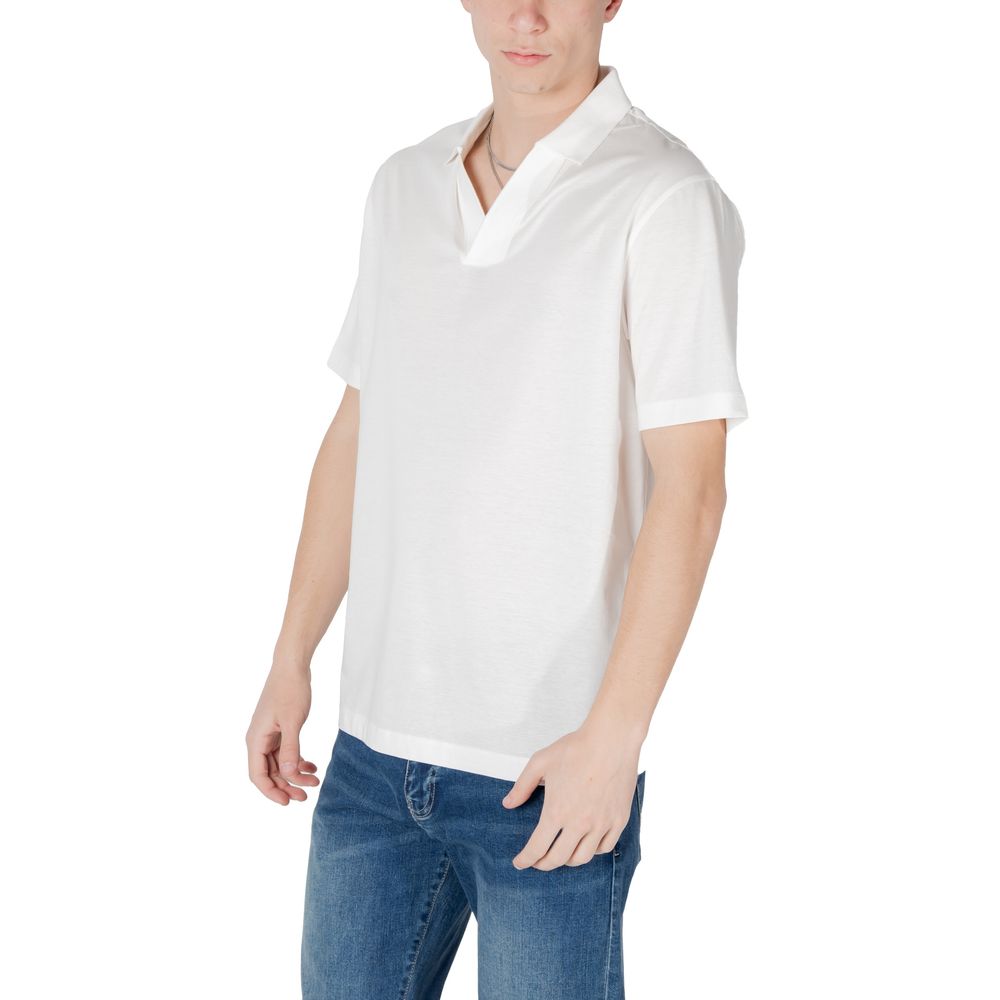 Polo en coton blanc Armani Exchange