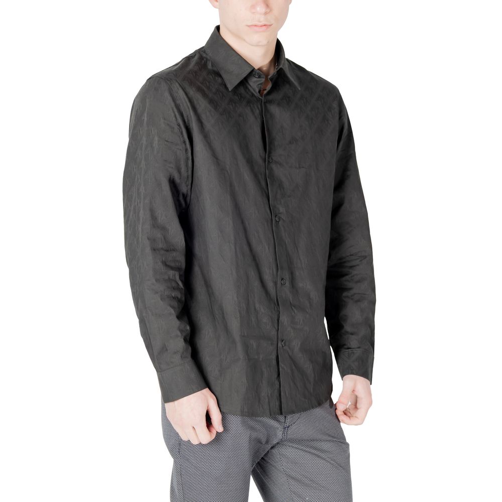 Chemise en coton noir Armani Exchange