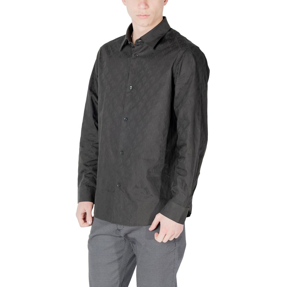 Armani Exchange zwart katoenen overhemd