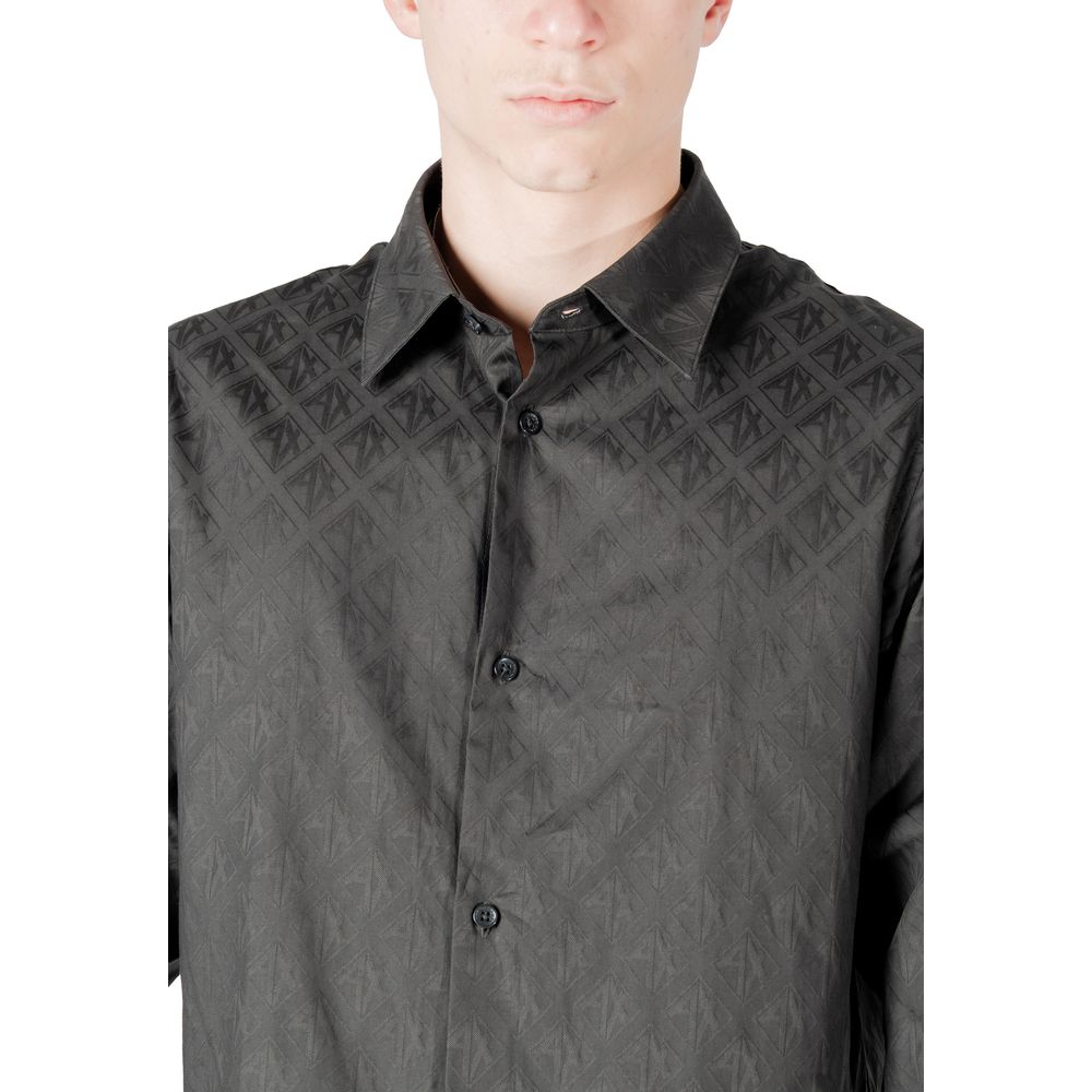 Armani Exchange zwart katoenen overhemd