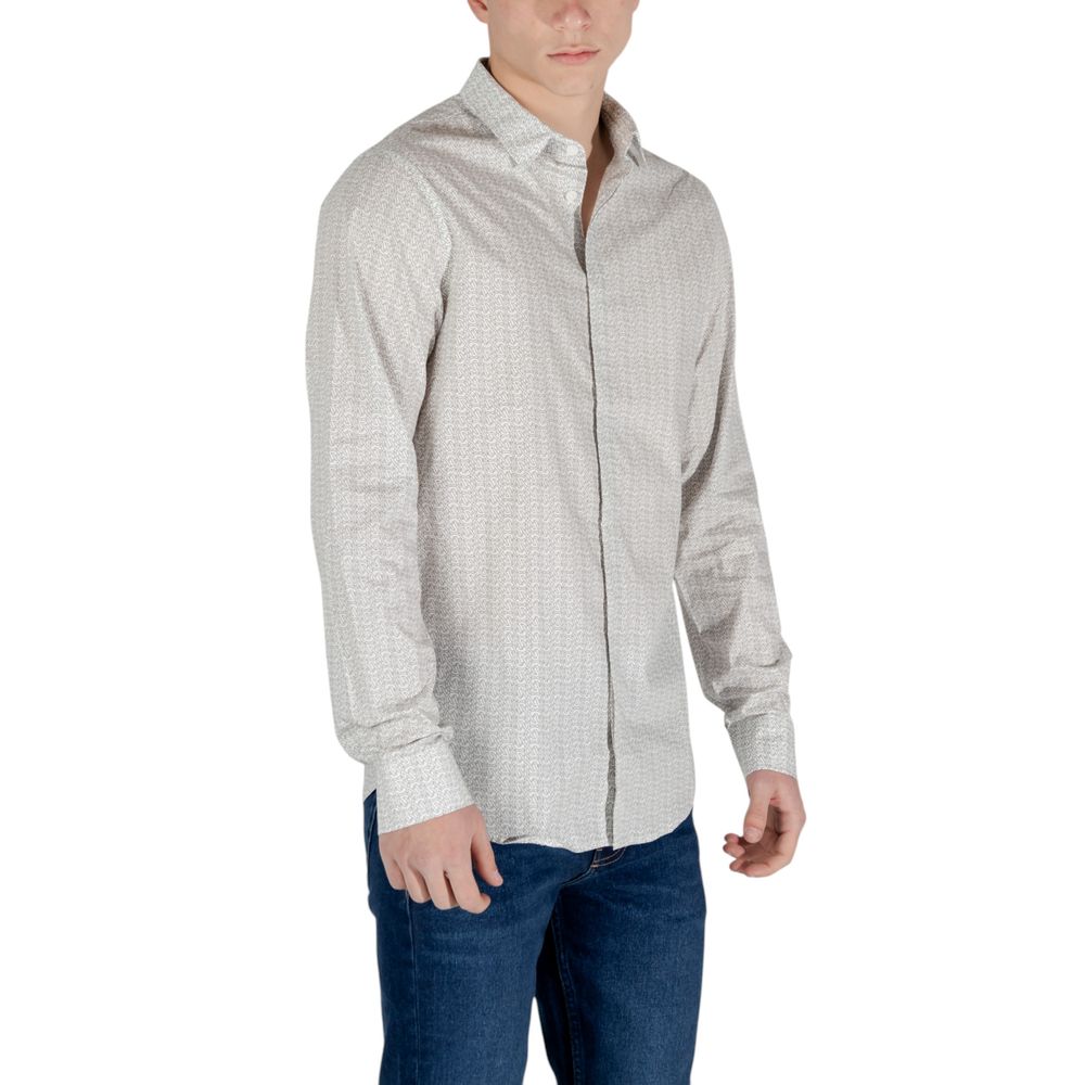 Chemise en coton crème Armani Exchange