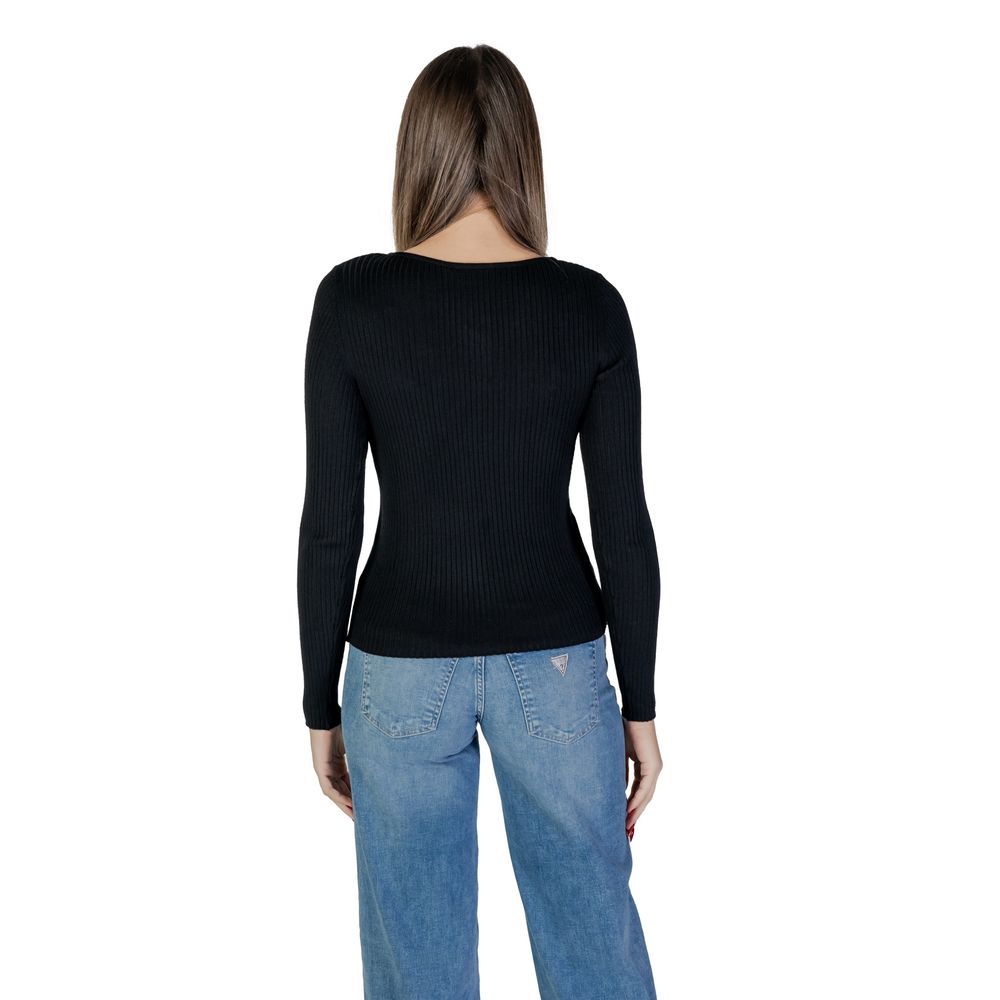 Vila Clothes VINELLY Pull Sportif Noir en Viscose