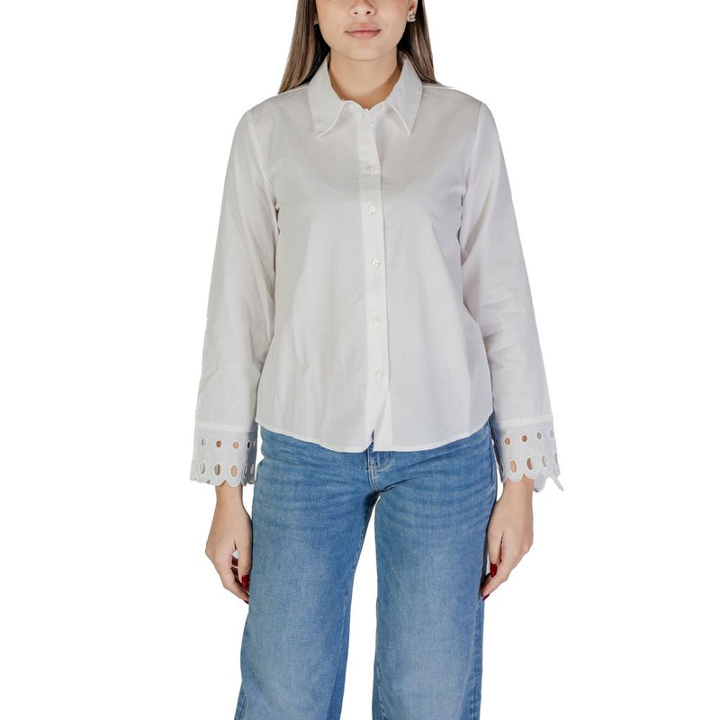 Jacqueline De Yong JDYMIMI Blouse en Coton Blanc pour Femmes