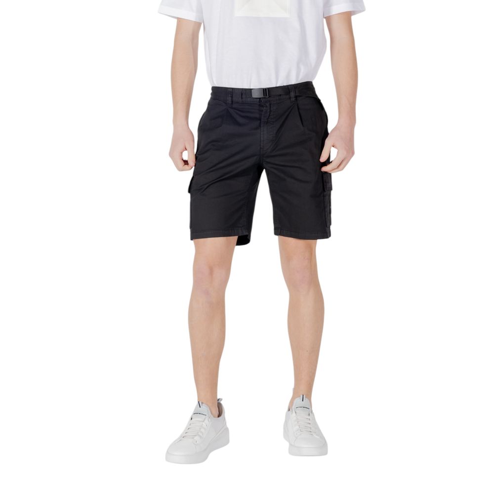 Short Bermuda en coton noir Hugo Boss