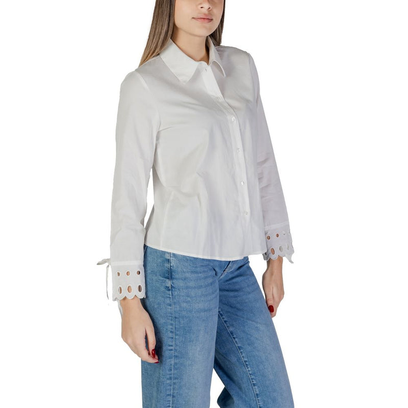 Jacqueline De Yong JDYMIMI Blouse en Coton Blanc pour Femmes