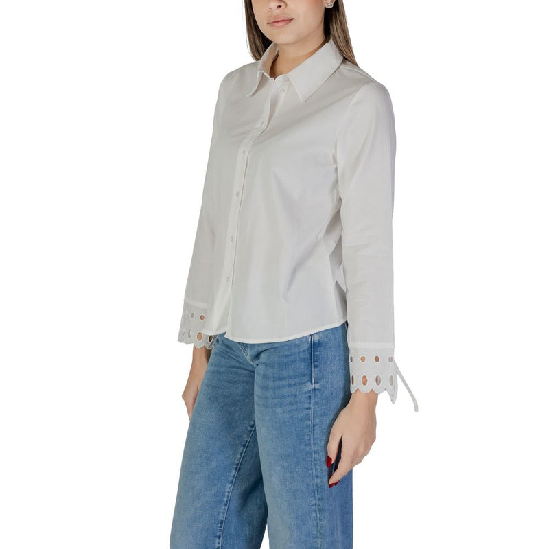 Jacqueline De Yong JDYMIMI Blouse en Coton Blanc pour Femmes