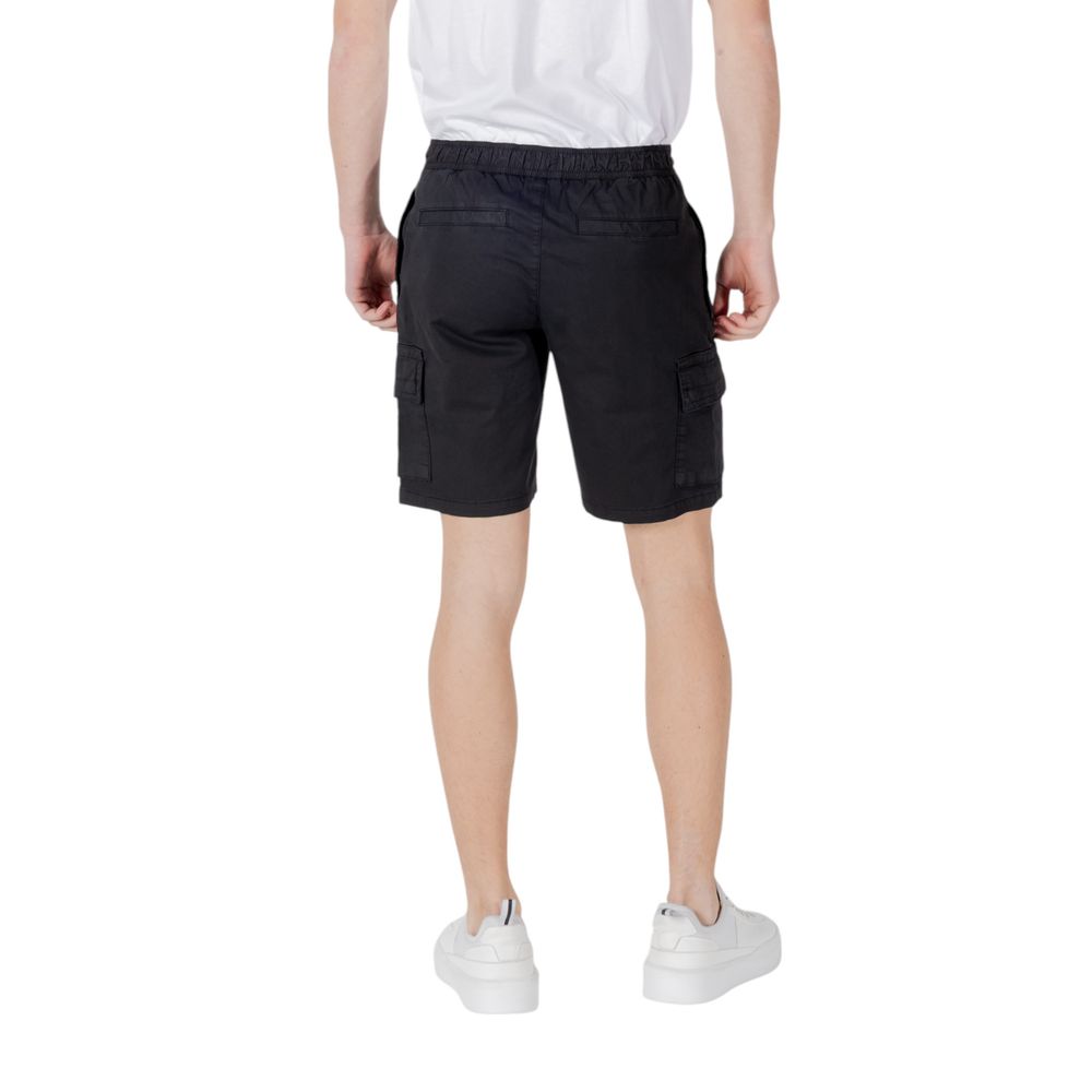 Short Bermuda en coton noir Hugo Boss