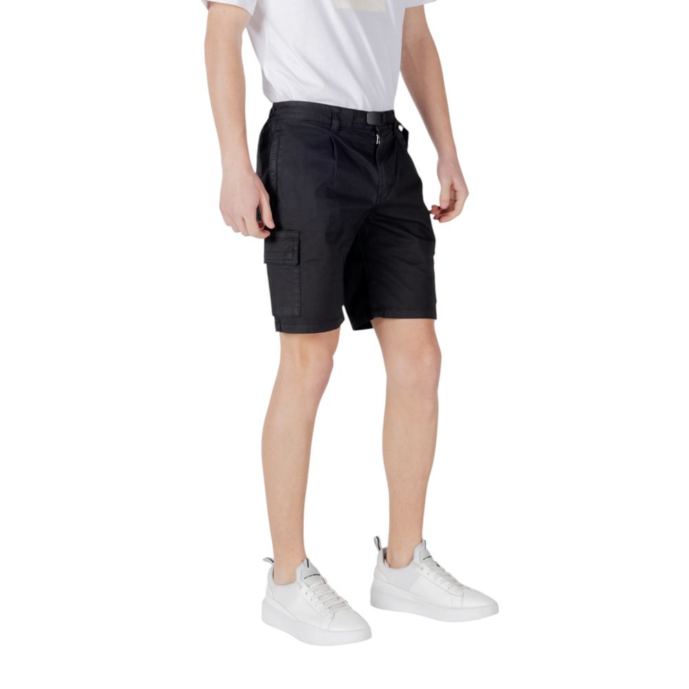Short Bermuda en coton noir Hugo Boss